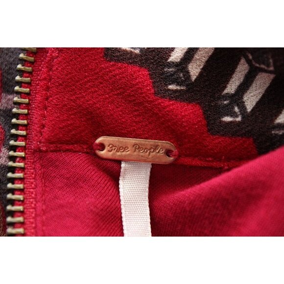 Free People Mini Dress XS Boho Gypsy Long Sleeve Knit Hippie Festival Stretch - Picture 8 of 14